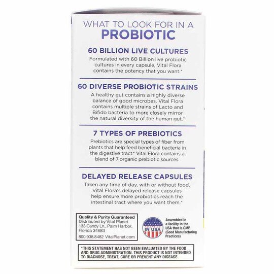 Vital Flora Ultra Daily Probiotic + Prebiotics Shelf Stable, VTP